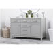 Lewis 54 X 22 X 34 inch Grey Vanity Sink Set