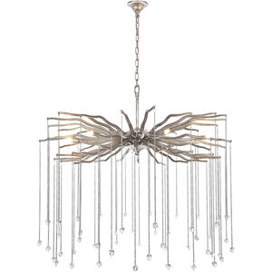 Willow 6 Light 36 inch Drizzled Antique Sliver Chandelier Ceiling Light, Urban Classic