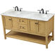 Metropolis 60 X 22 X 34 inch Natural Wood Vanity Sink Set