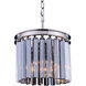 Sydney 3 Light 12 inch Polished Nickel Pendant Ceiling Light in Silver Shade, Urban Classic