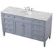 Park Avenue 60 X 22 X 35 inch Grey Vanity Sink Set