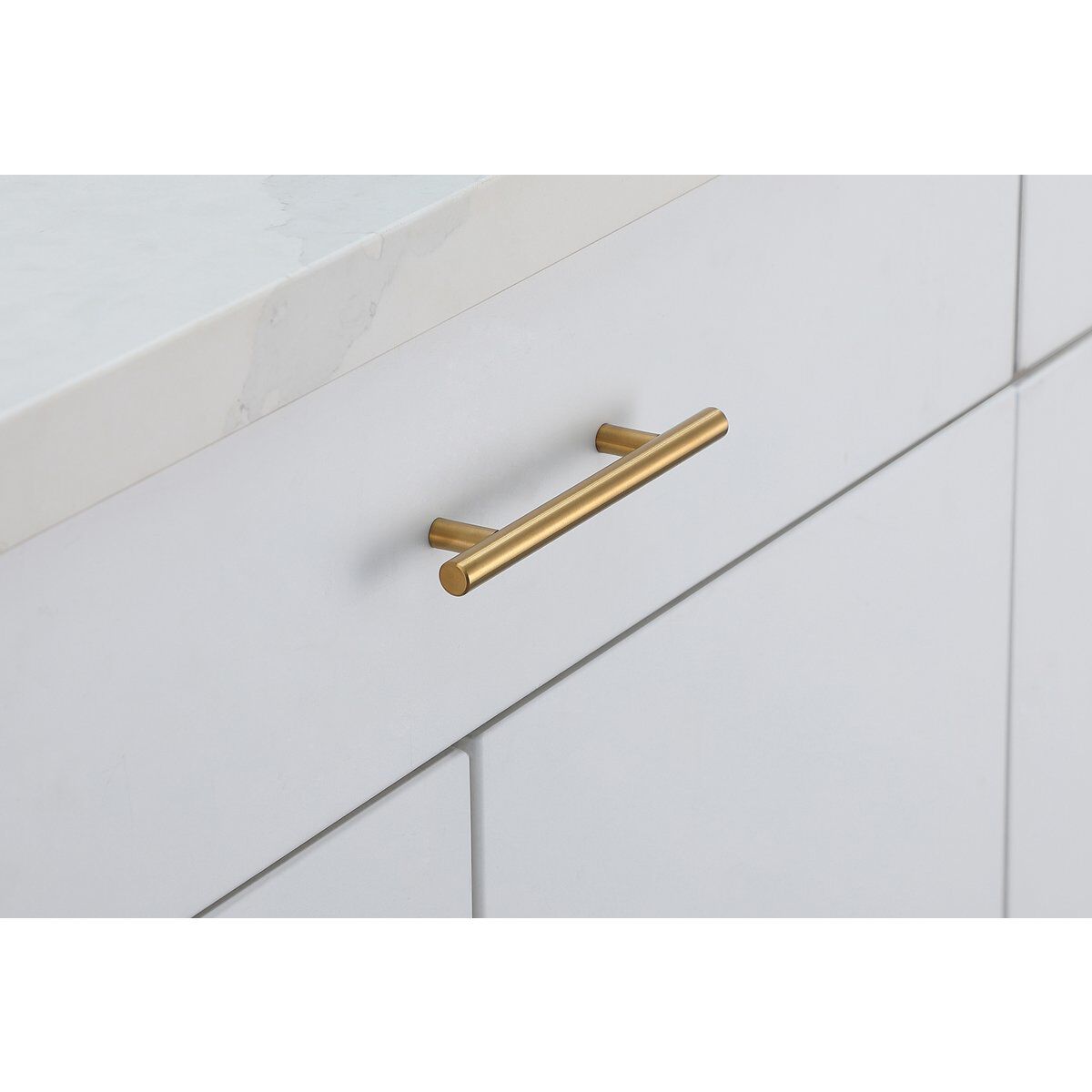 Quinn Brass Hardware Drawer Pull, Set of 10