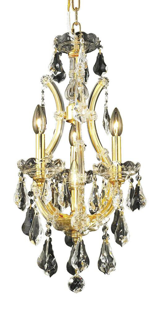 Maria Theresa 4 Light 12 inch Gold Pendant Ceiling Light in Clear, Royal Cut