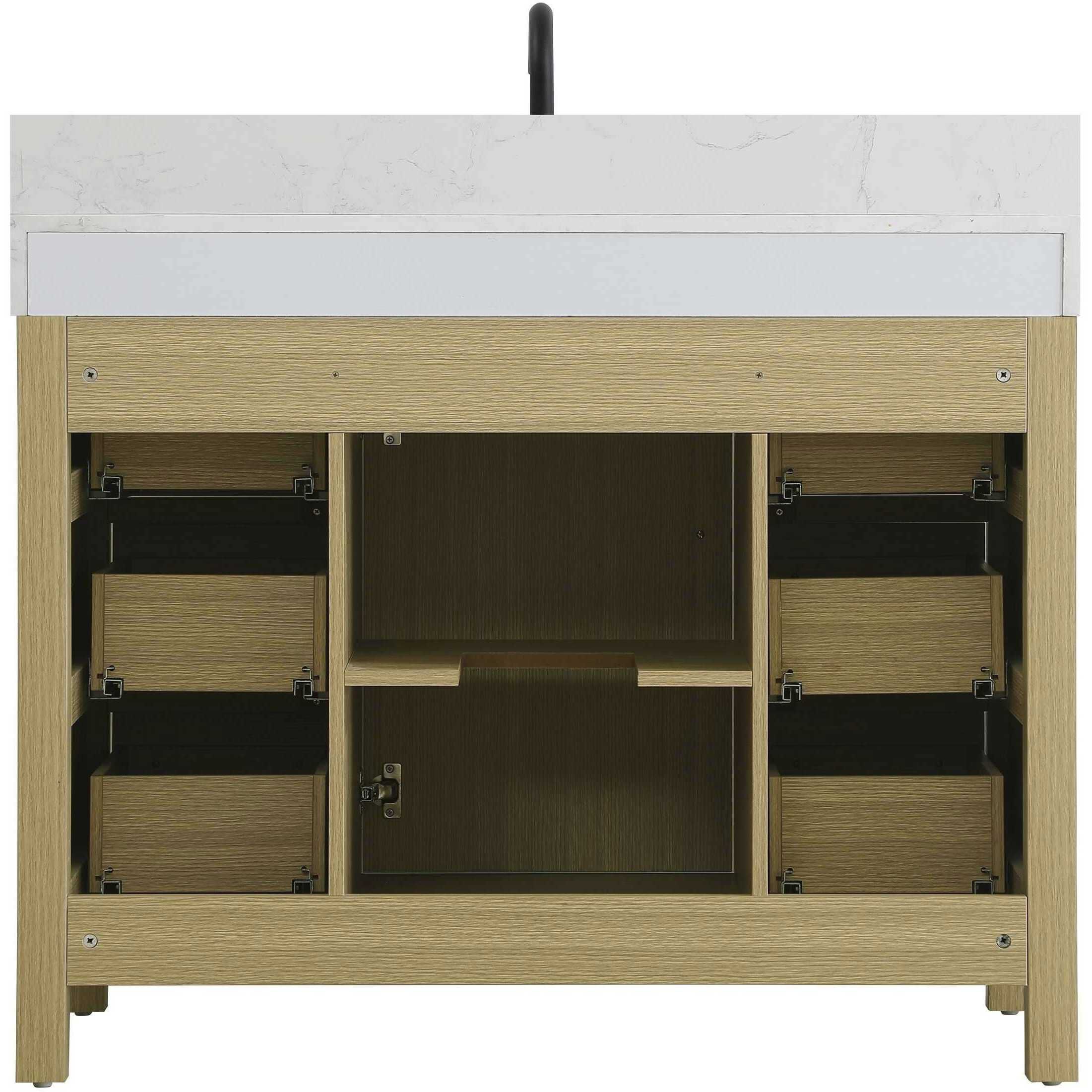 Nathan 42 X 34 inch Honey Brown Bathroom Vanity Cabinet