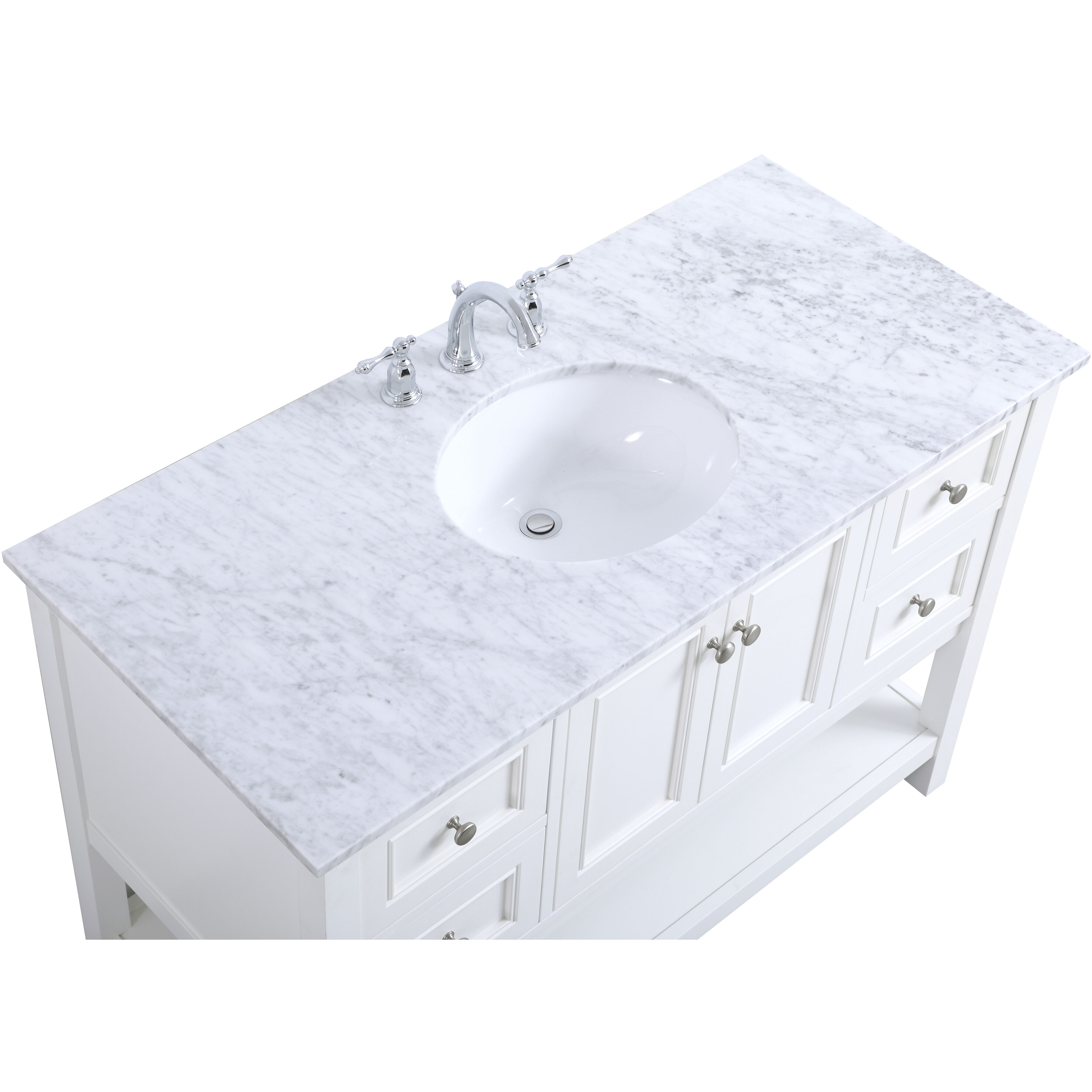 Metropolis 48 X 22 X 34 inch White Vanity Sink Set