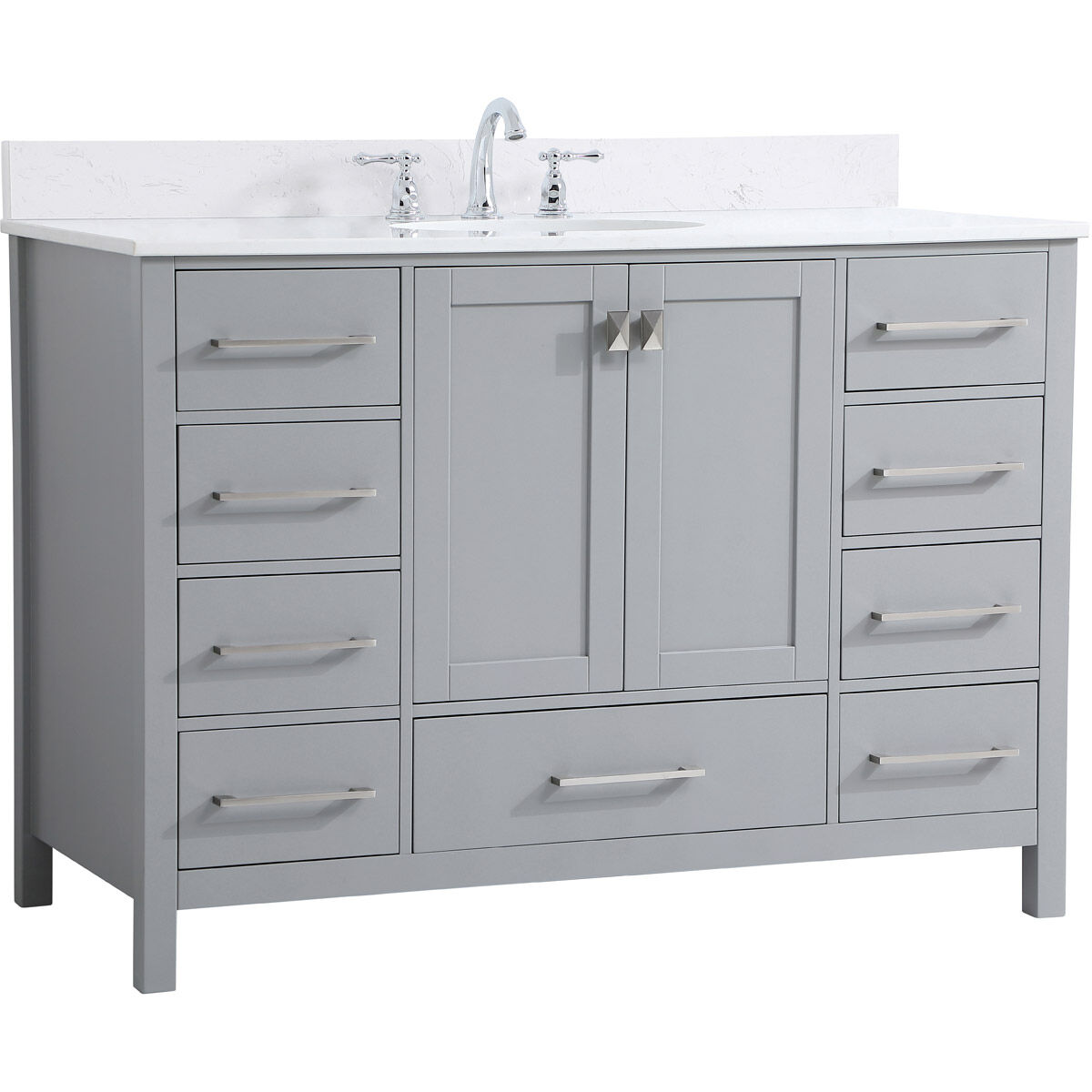 Irene 48 X 22 X 34 inch Gray Vanity Sink Set