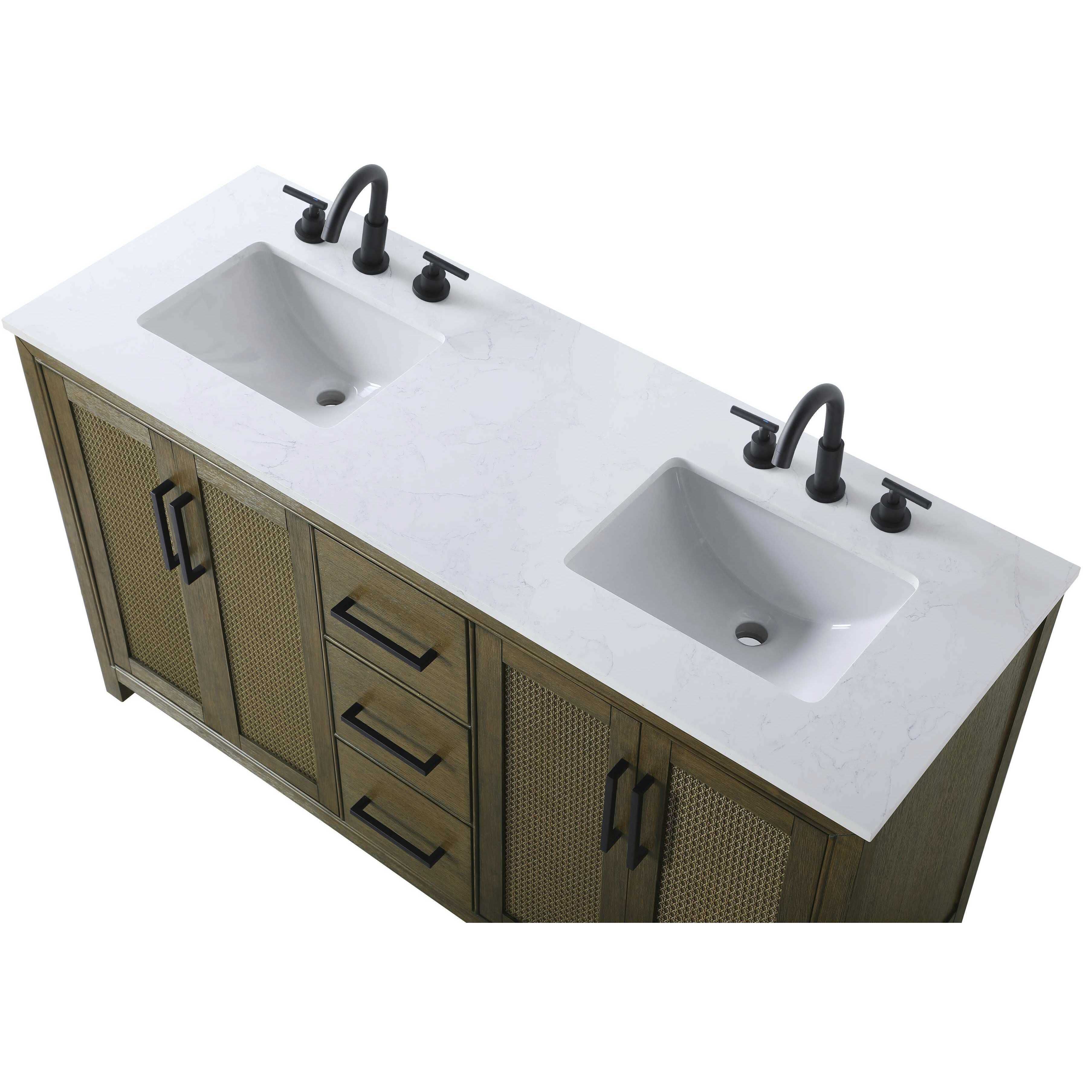 Alina 60 X 34 inch Hazel Oak Bathroom Vanity Cabinet