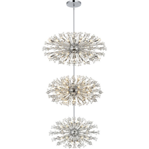 Vera 100 Light 25.5 inch Chrome Chandelier Ceiling Light