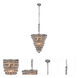 Nordic 5 Light 18 inch Antique Silver Pendant Ceiling Light in Antique Sliver, Urban Classic