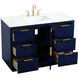 Blake 48 X 22 X 34 inch Blue Vanity Sink Set