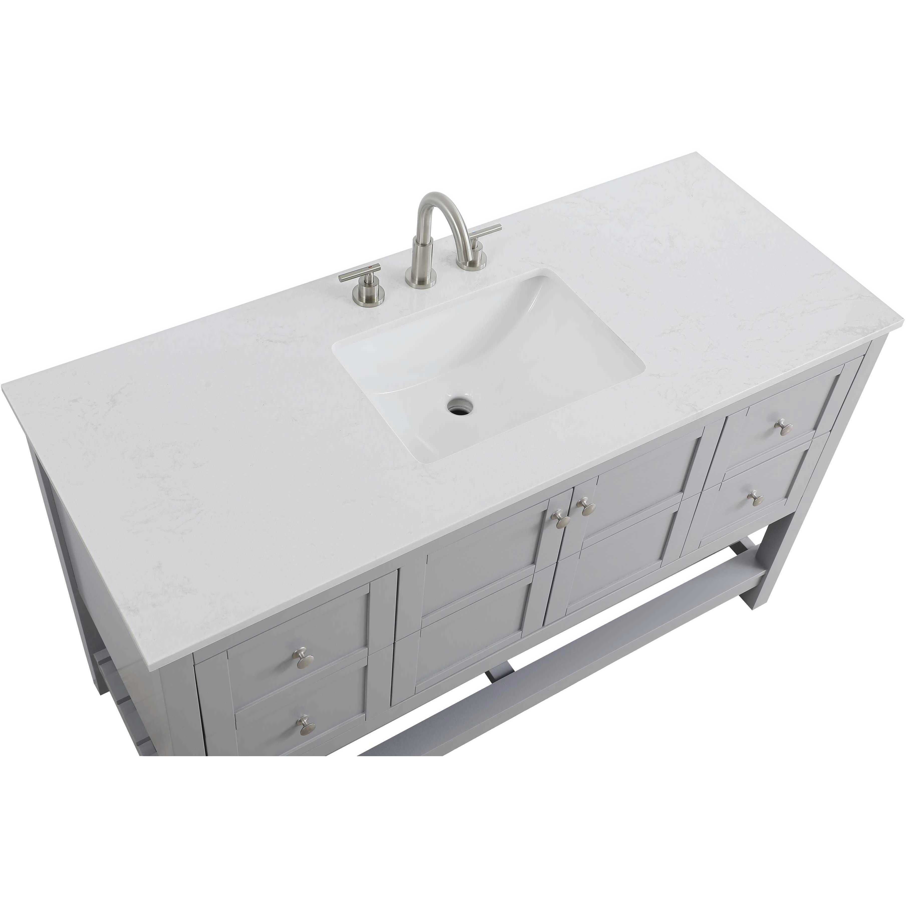 Theo 54 X 34 inch Grey Bathroom Vanity Cabinet