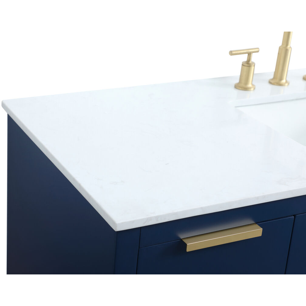 Blake 54 X 22 X 34 inch Blue Vanity Sink Set
