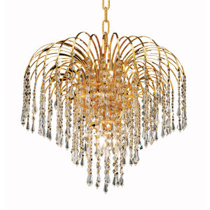 Falls 6 Light 19 inch Gold Dining Chandelier Ceiling Light in Royal Cut
