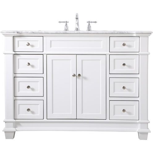 Wesley 48 X 22 X 35 inch White Vanity Sink Set