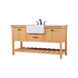 Clement 60 X 22 X 34 inch Natural Wood Bathroom Vanity Cabinet