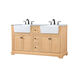 Franklin 60 X 22 X 35 inch Natural Wood Bathroom Vanity Cabinet