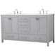 Irene 60 X 22 X 34 inch Gray Vanity Sink Set