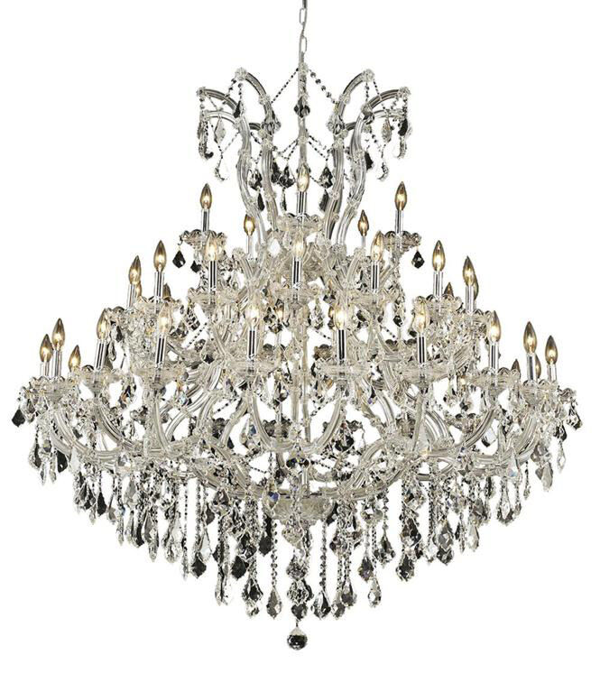 Maria Theresa 41 Light 52 inch Chrome Foyer Ceiling Light in Clear, Royal Cut