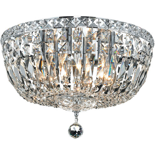 Tranquil 6 Light 16 inch Chrome Flush Mount Ceiling Light in Royal Cut