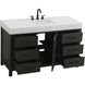Nathan 54 X 34 inch Mocha Brown Bathroom Vanity Cabinet in 1
