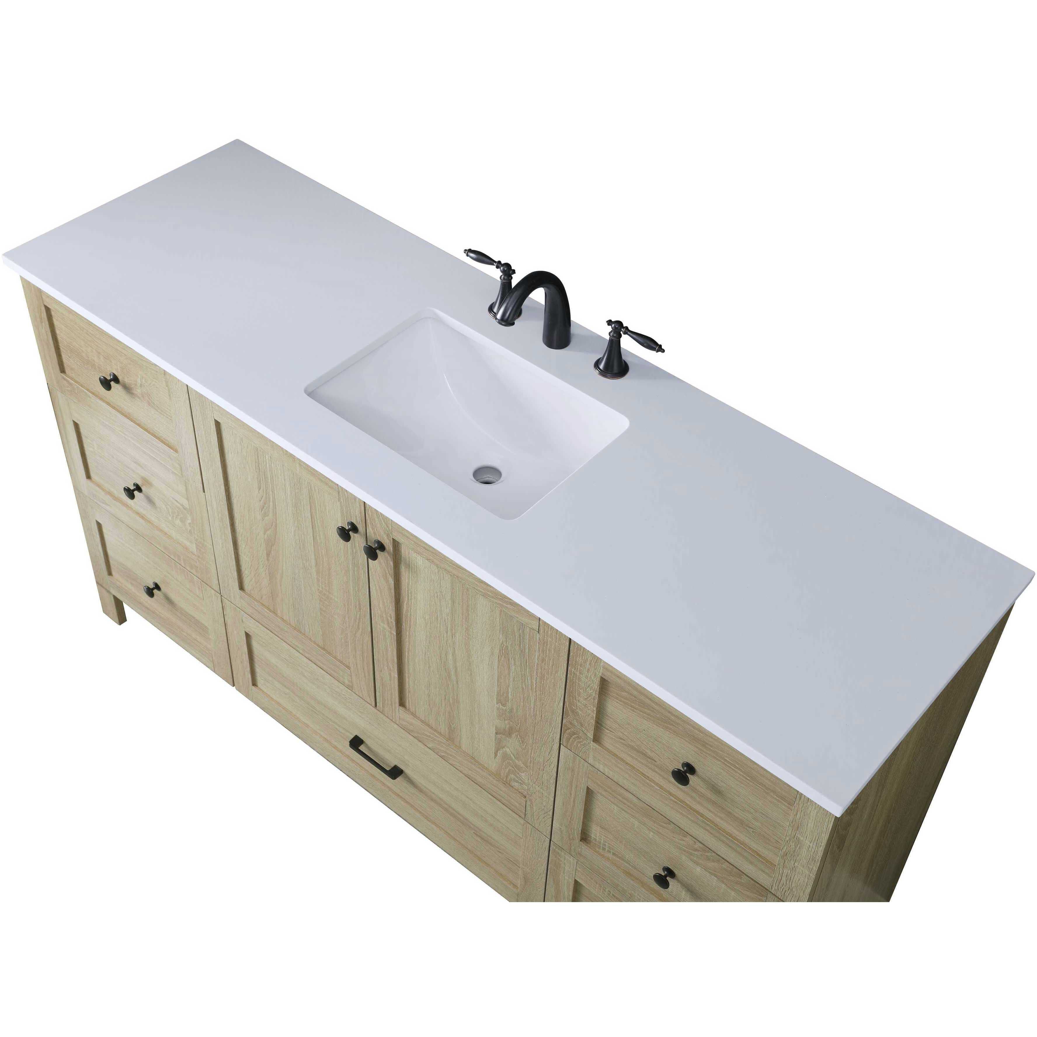 Soma 60 X 34 inch Mango Wood Bathroom Vanity Cabinet