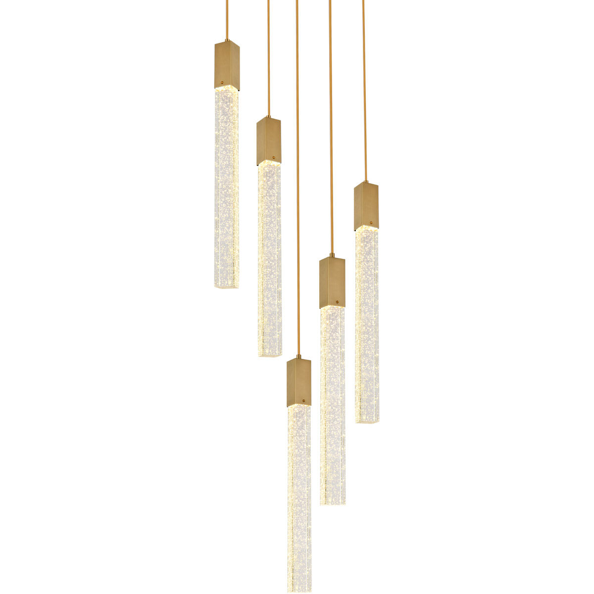 Weston 5 Light 20 inch Satin Gold Pendant Ceiling Light