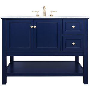 Metropolis 42 X 22 X 34 inch Blue Vanity Sink Set