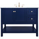 Metropolis 42 X 22 X 34 inch Blue Vanity Sink Set