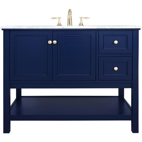Metropolis 42 X 22 X 34 inch Blue Vanity Sink Set