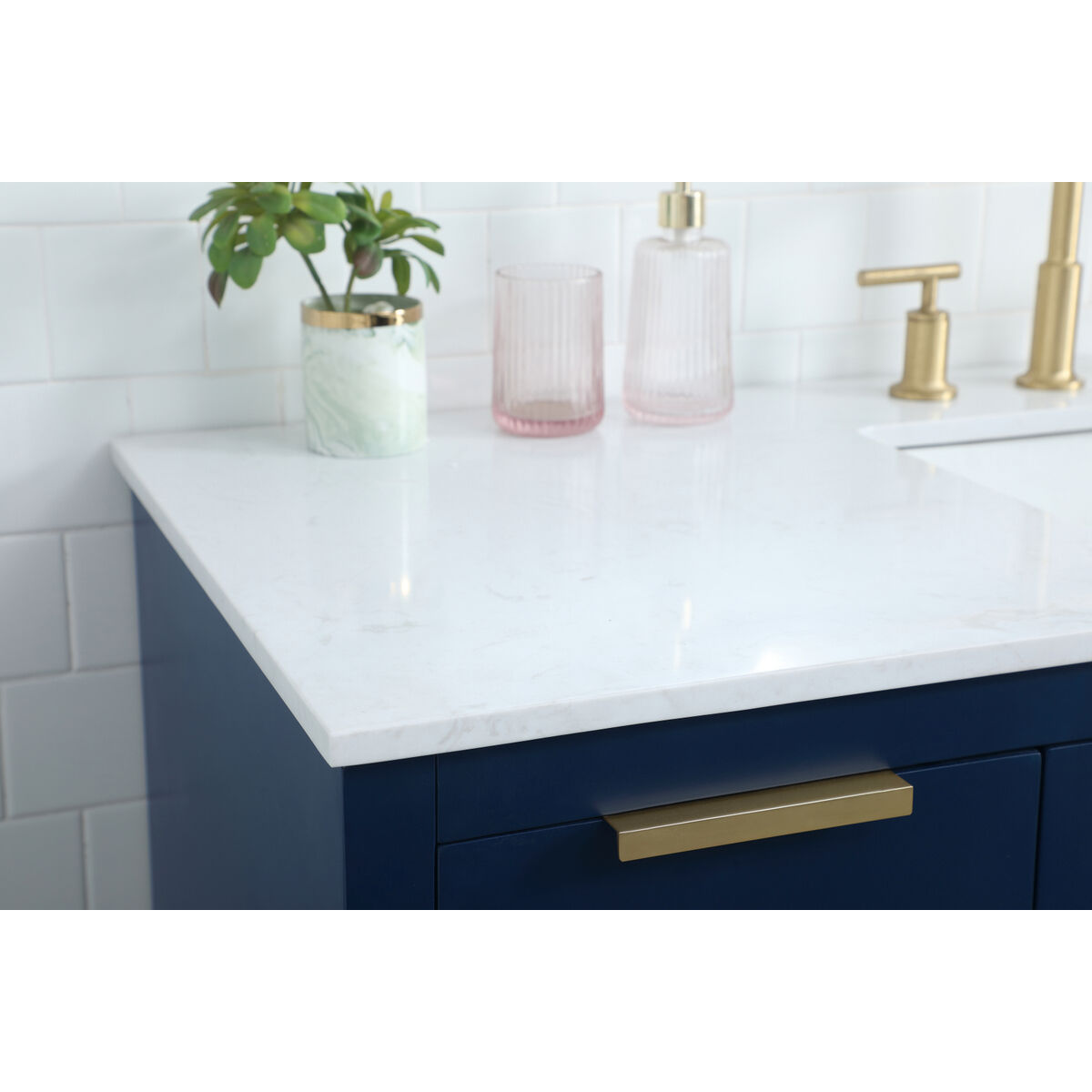 Blake 54 X 22 X 34 inch Blue Vanity Sink Set