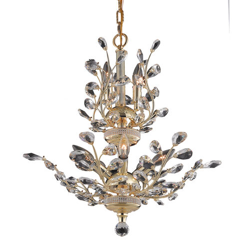 Orchid 8 Light 21 inch Gold Dining Chandelier Ceiling Light in Clear, Royal Cut