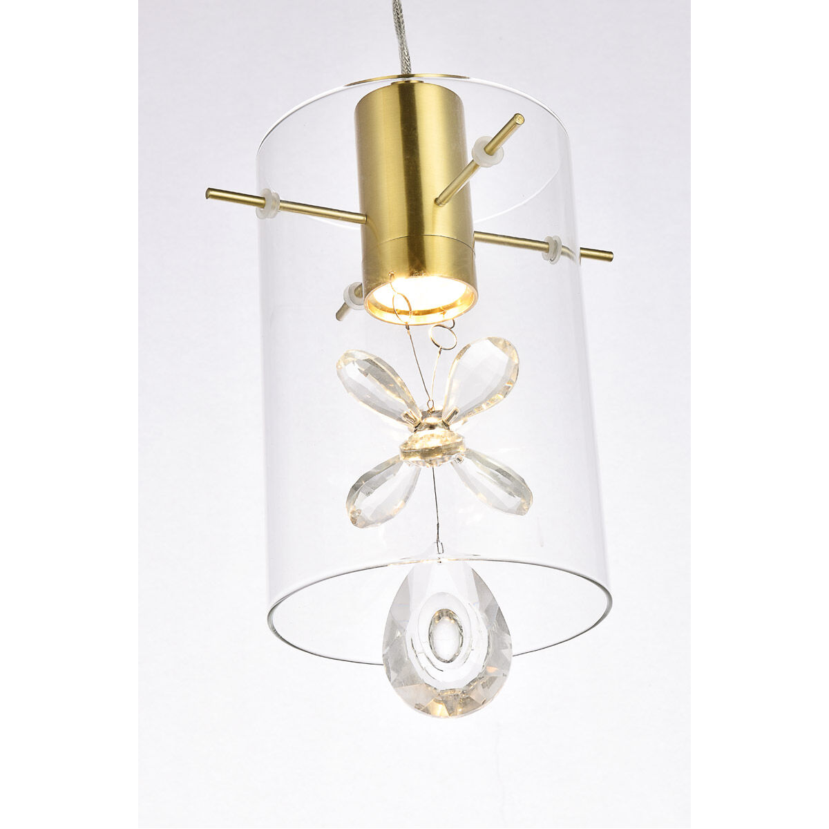 Hana 1 Light 7 inch Gold Pendant Ceiling Light