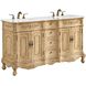 Danville 60 X 21 X 36 inch Antique Beige Vanity Sink Set