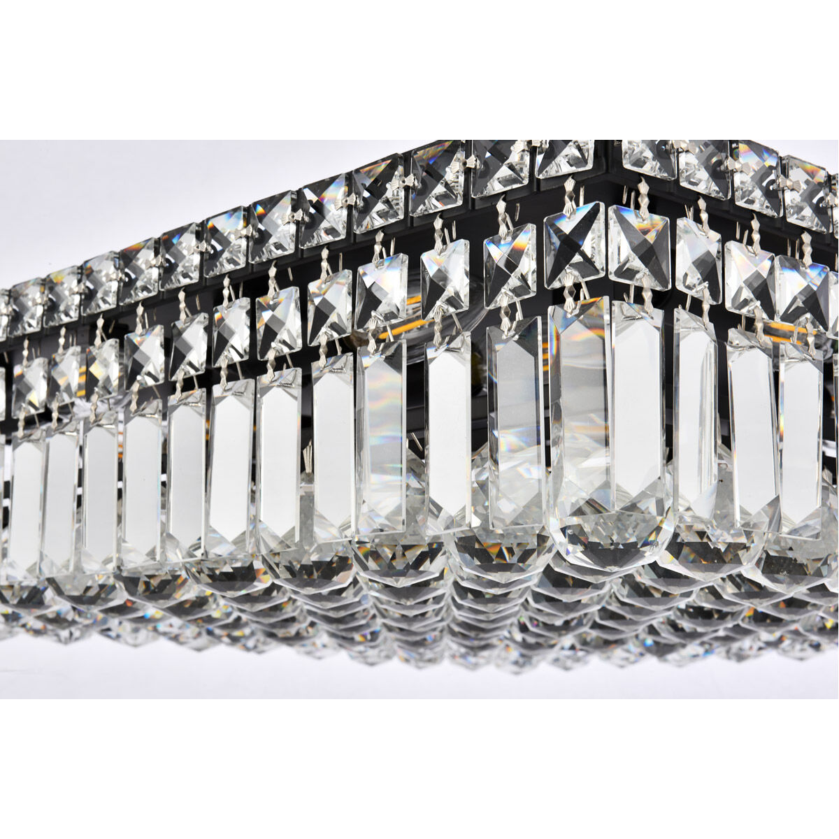 Maxime 12 Light 20 inch Black and Clear Flush Mount Ceiling Light in Royal Cut