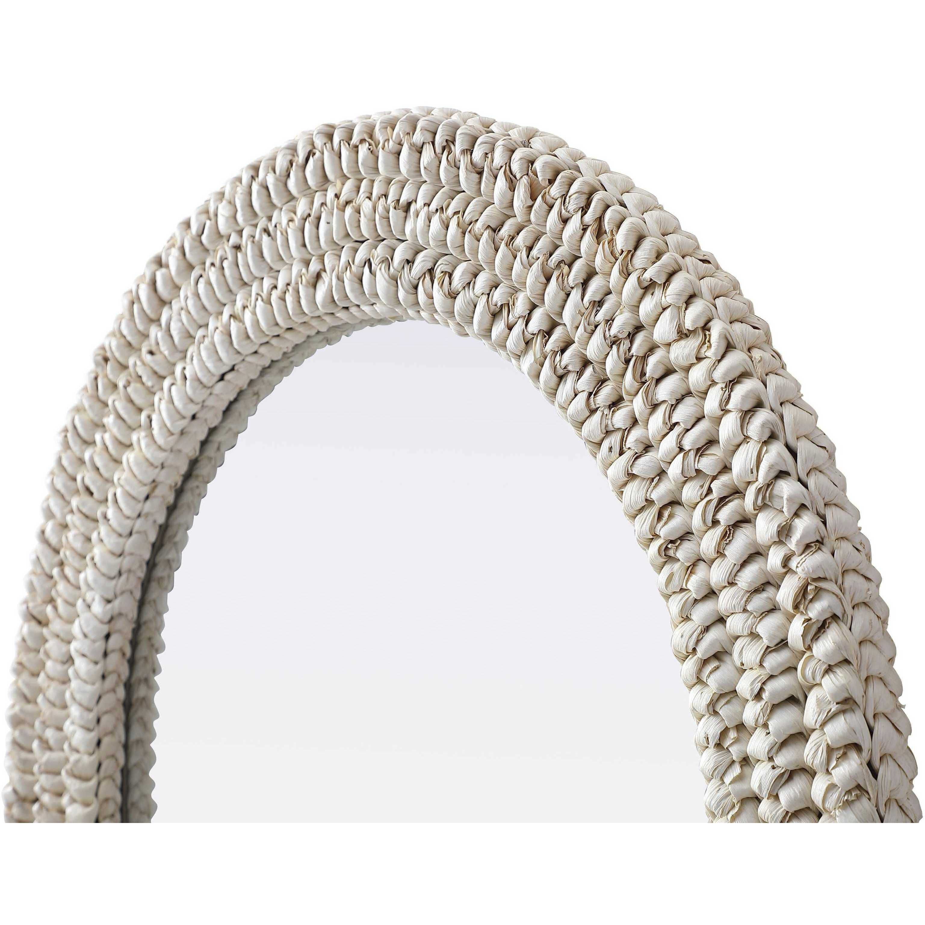 Marlowe 36 X 24 inch Linen White Mirror