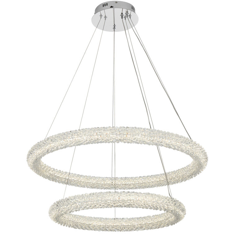 Bowen 2 Light 32 inch Chrome Chandelier Ceiling Light