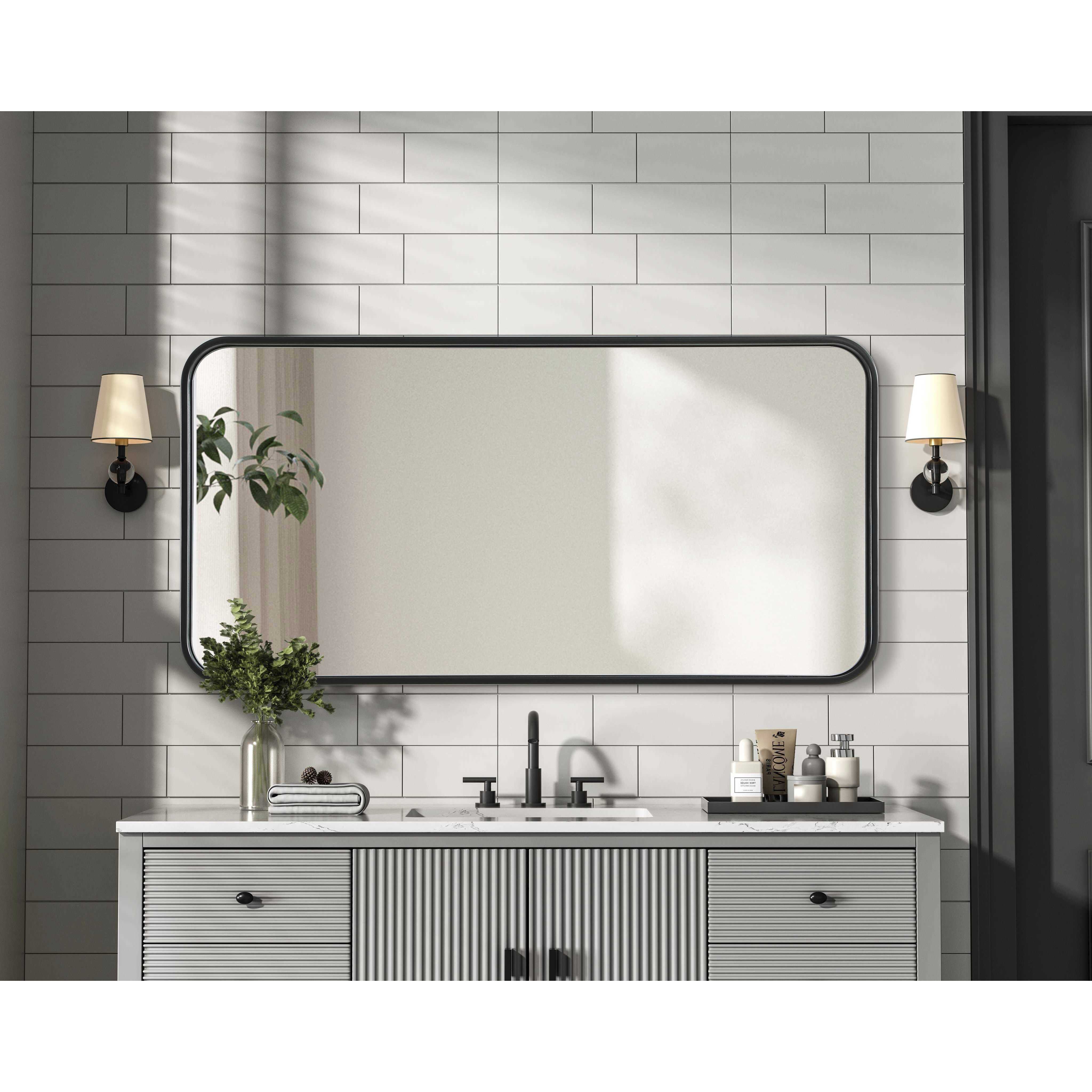 Remy 36 X 18 inch Black Mirror