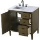 Blakely 32 X 34 inch Hazel Oak Bathroom Vanity Cabinet