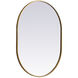 Asha 36 X 27 inch Brass Mirror in 27 x 36