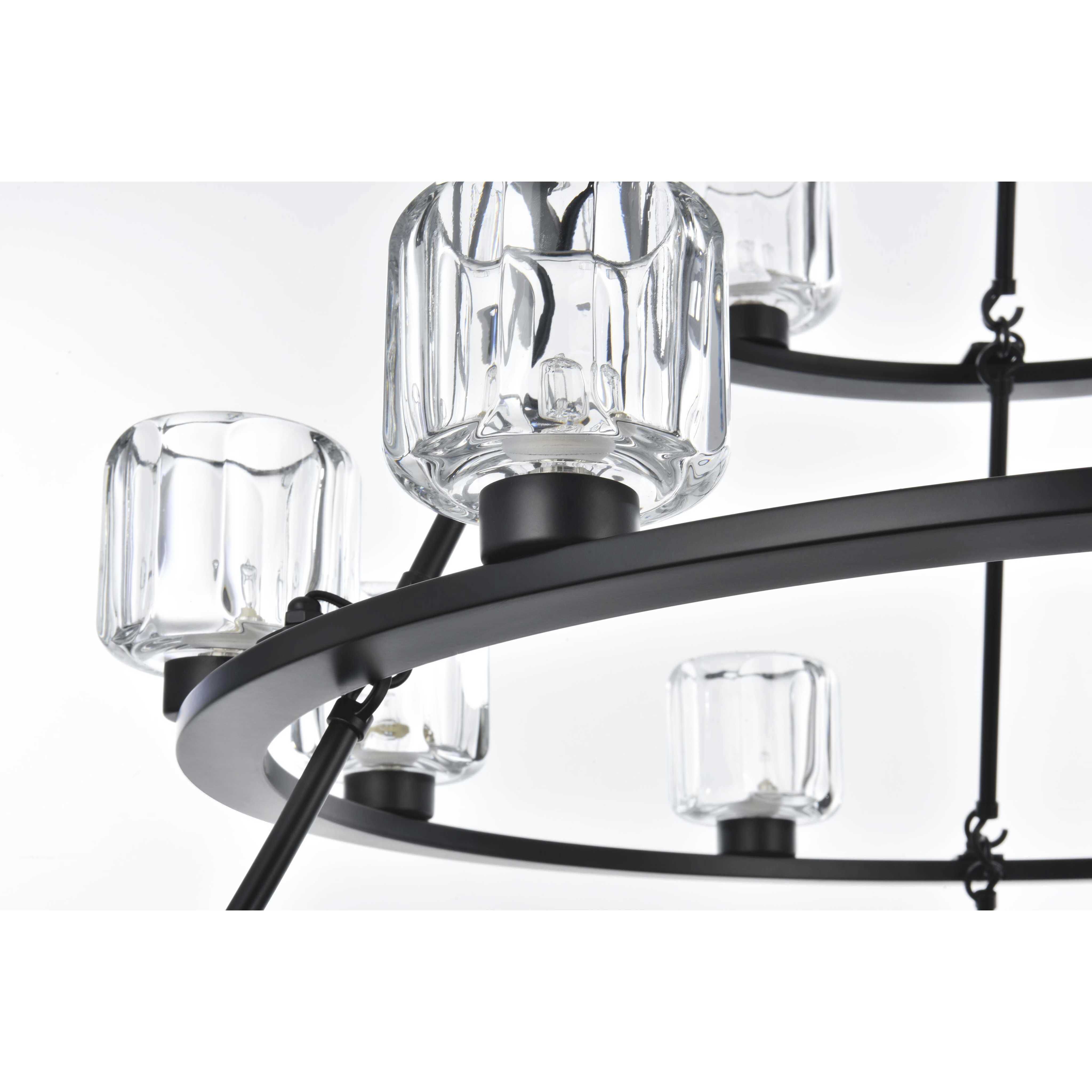 Cadence 27 Light 48 inch Black Chandelier Ceiling Light