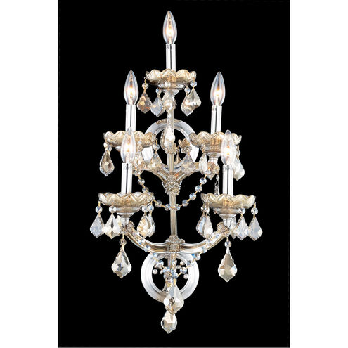 Maria Theresa 5 Light 12 inch Golden Teak Wall Sconce Wall Light in Royal Cut