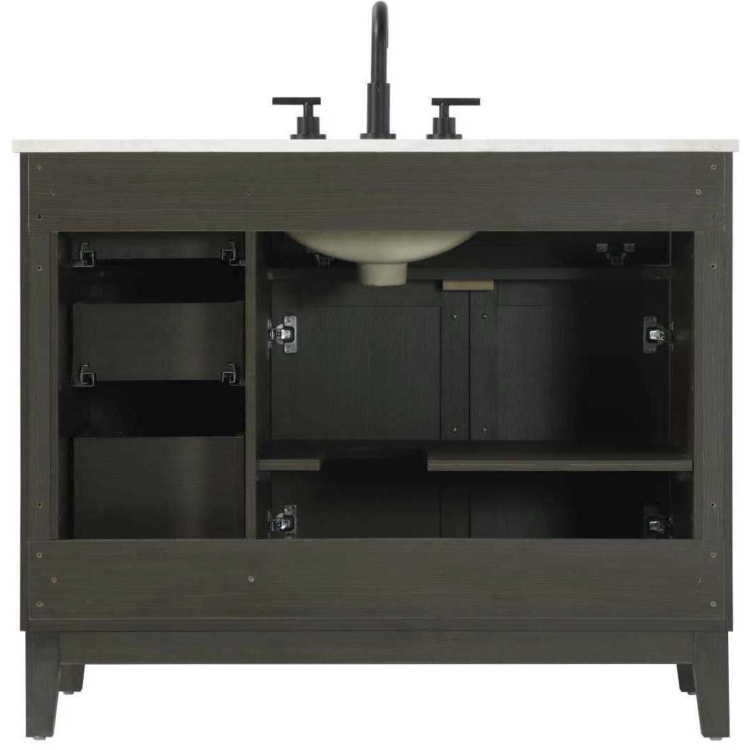 Virginia 42 X 35 inch Mocha Brown Bathroom Vanity Cabinet