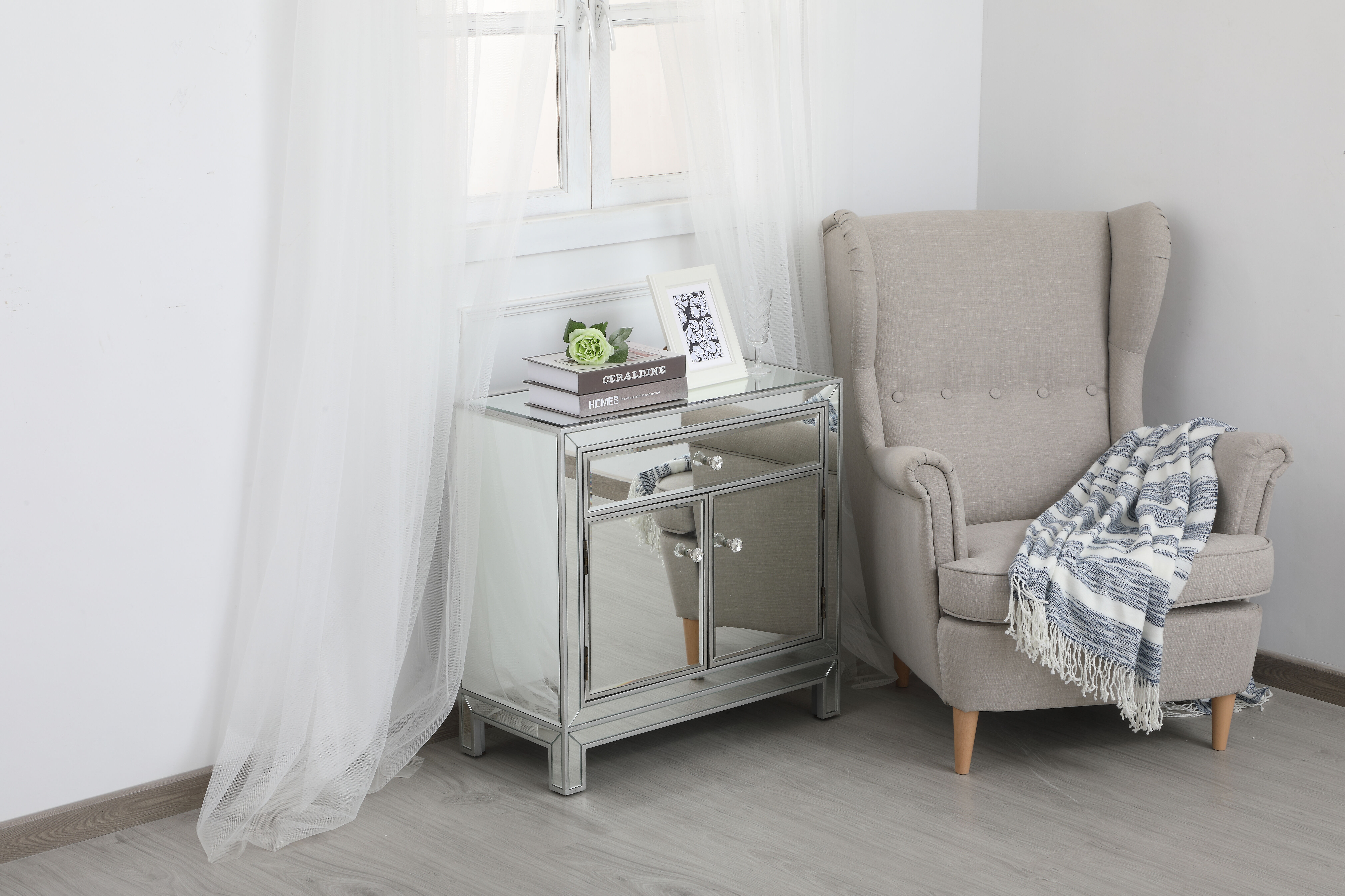 Modern Antique Silver Cabinet