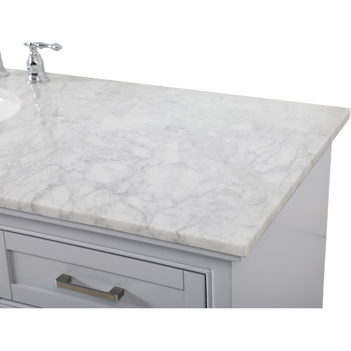 Americana 60 X 21.5 X 35 inch Grey Vanity Sink Set in Gray