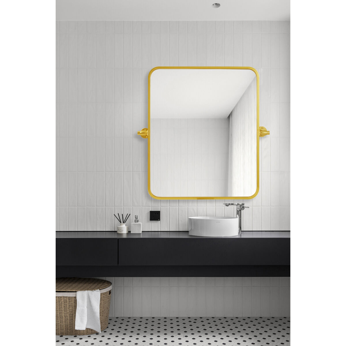 Everly 24 X 20 inch Gold Mirror