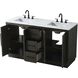 Chase 60 X 34 inch Chocolate Oak Bathroom Vanity Cabinet