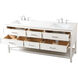 Sinclaire 72 X 22 X 34 inch White Vanity Sink Set
