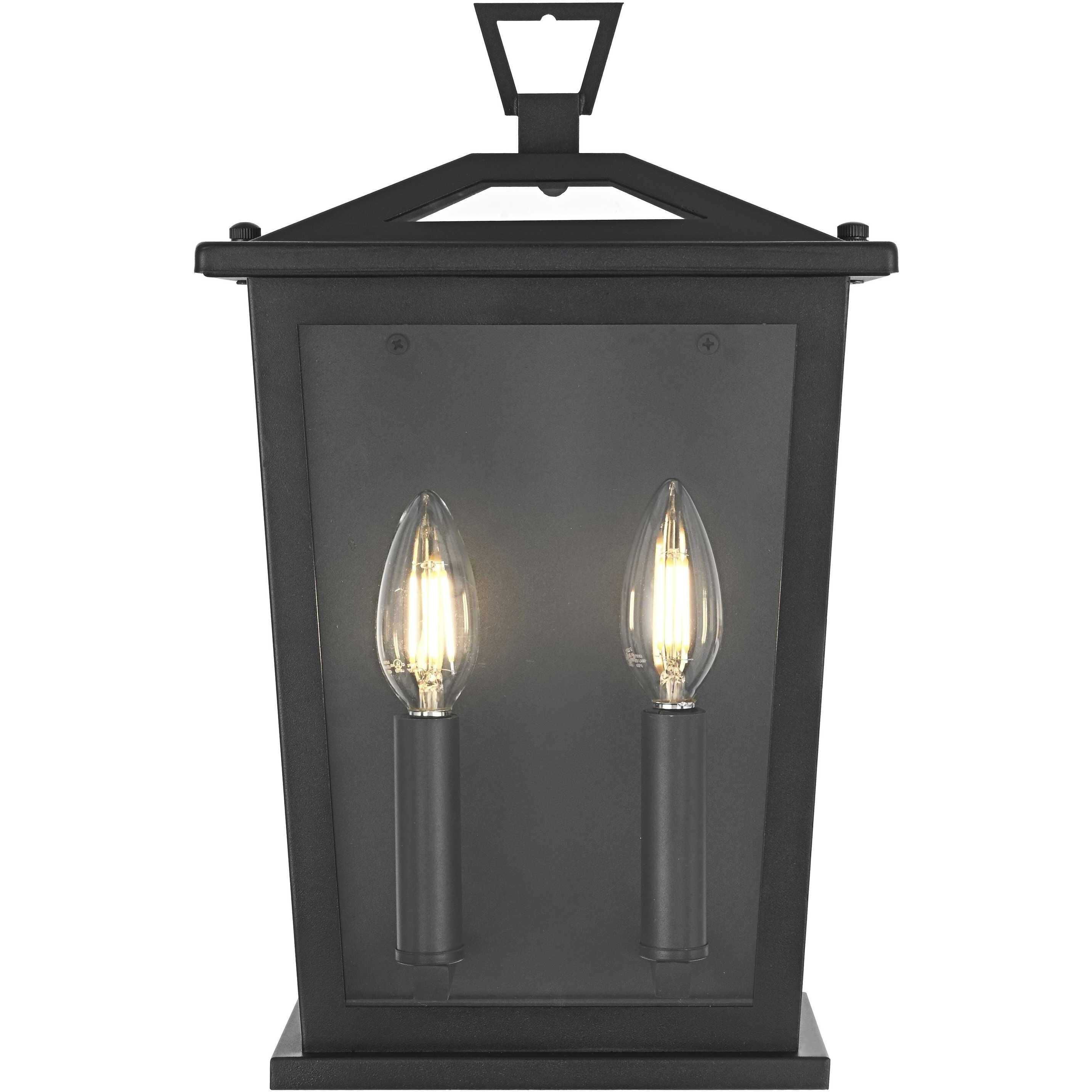 Richmond 2 Light 14 inch Black Outdoor Wall Sconce