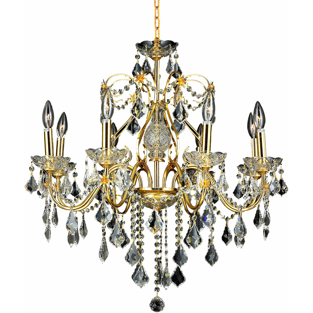 St. Francis 8 Light 26 inch Gold Dining Chandelier Ceiling Light in Royal Cut