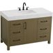 Nathan 48 X 34 inch Chestnut Brown Bathroom Vanity Cabinet in Not Included